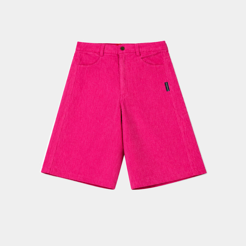 Pink Corduroy Jort