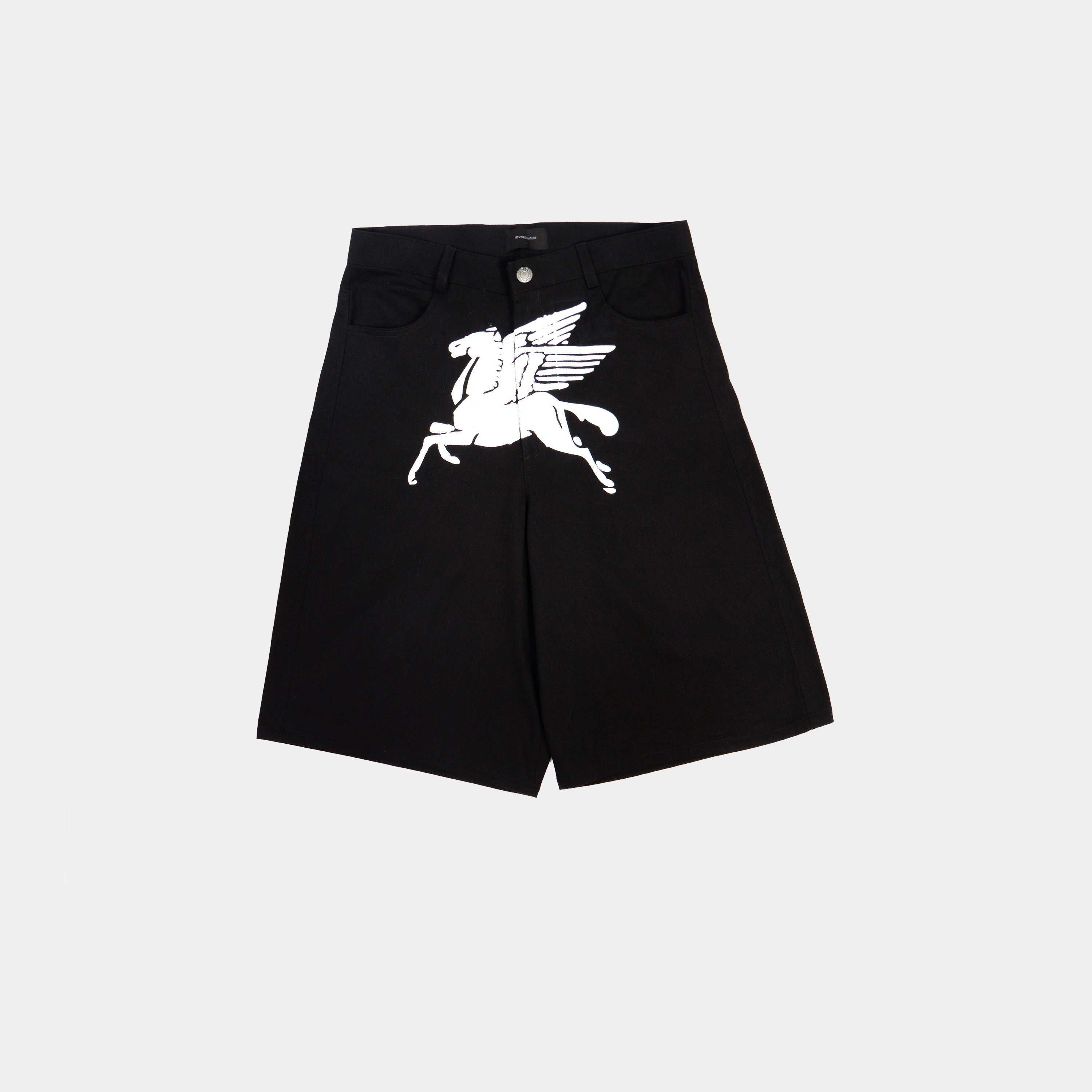 Black Extended Pegasus Jorts