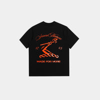 BLACK RED HENNESSY LOGO  T-SHIRT