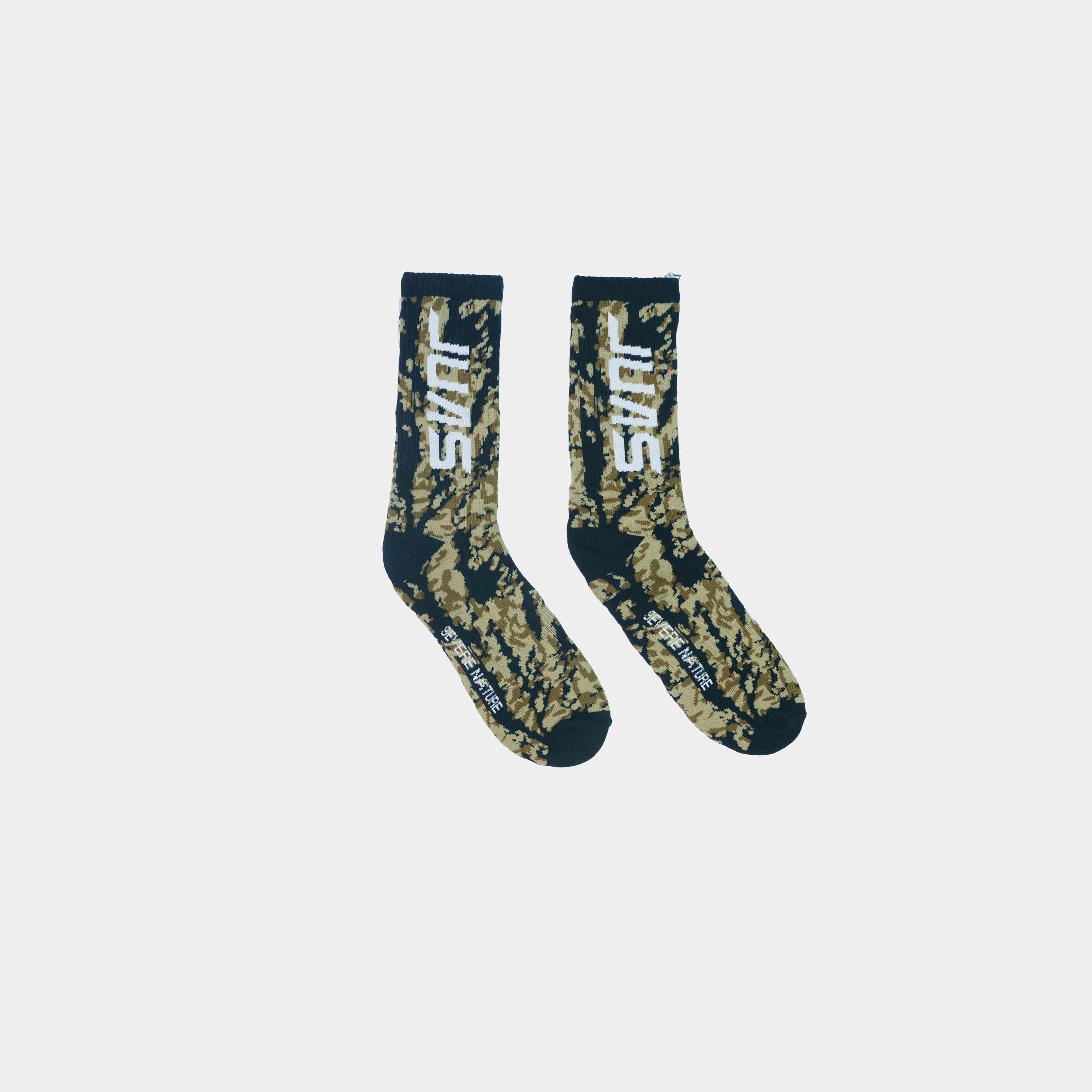 Green Survival Camo Patterned Socks
