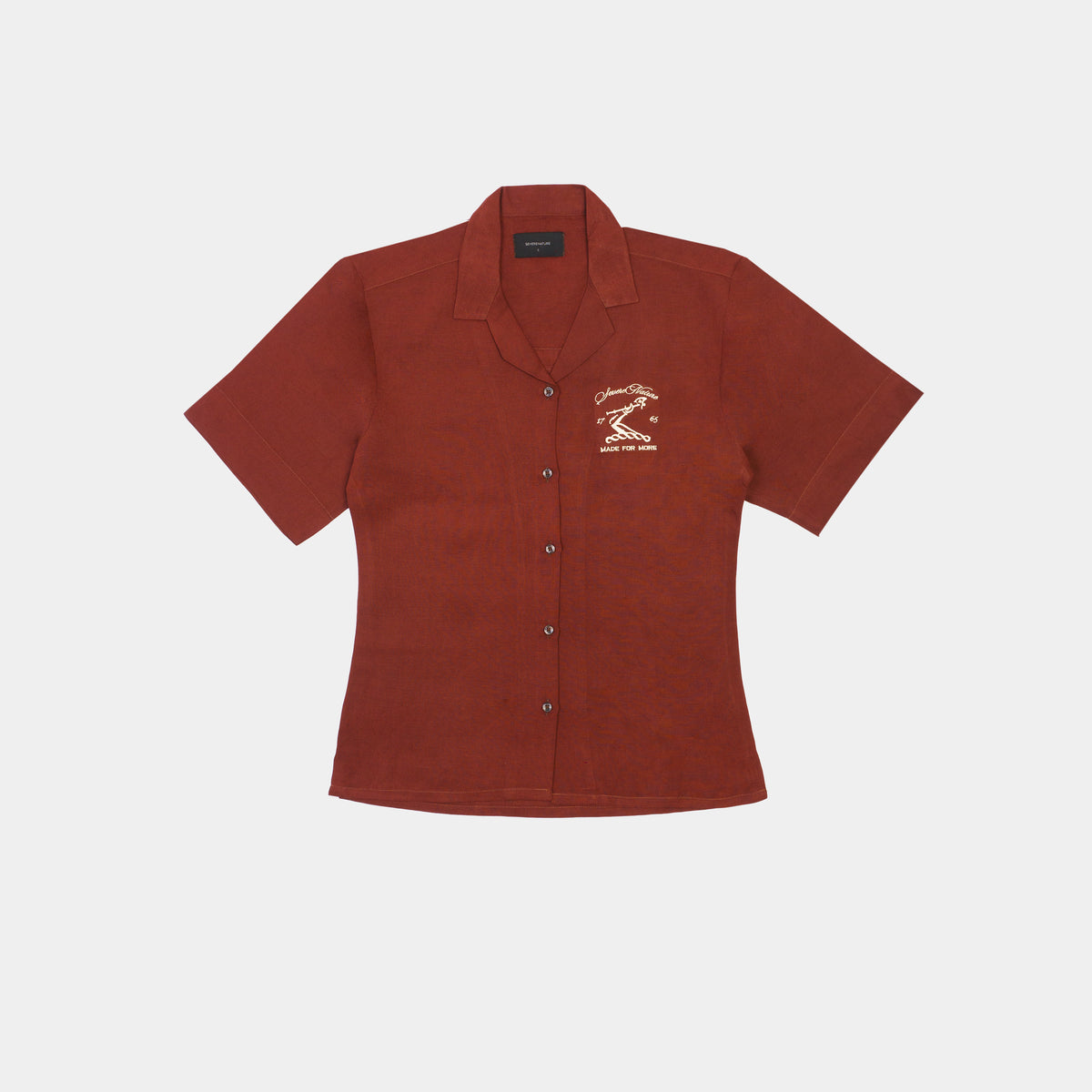 Severenature x Hennessy Womens Brown Cord Linen Shirt