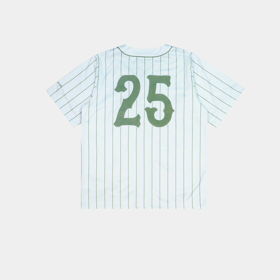 White/Green Survival Baseball Shirt