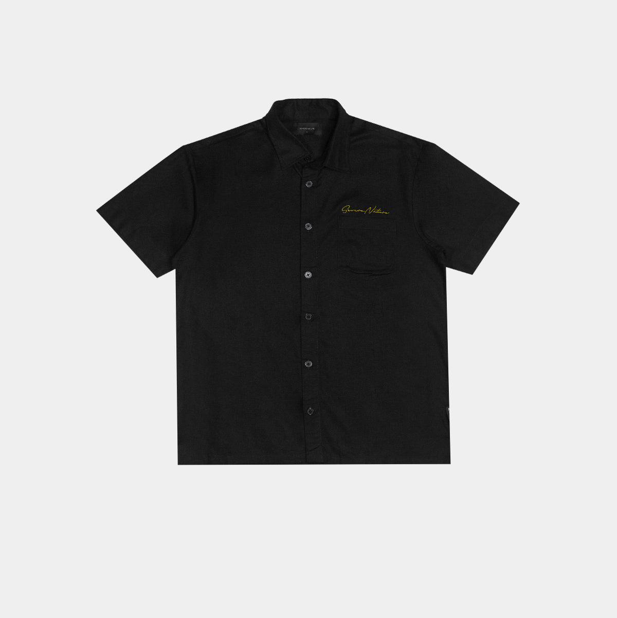 Black Linen Button-up shirt
