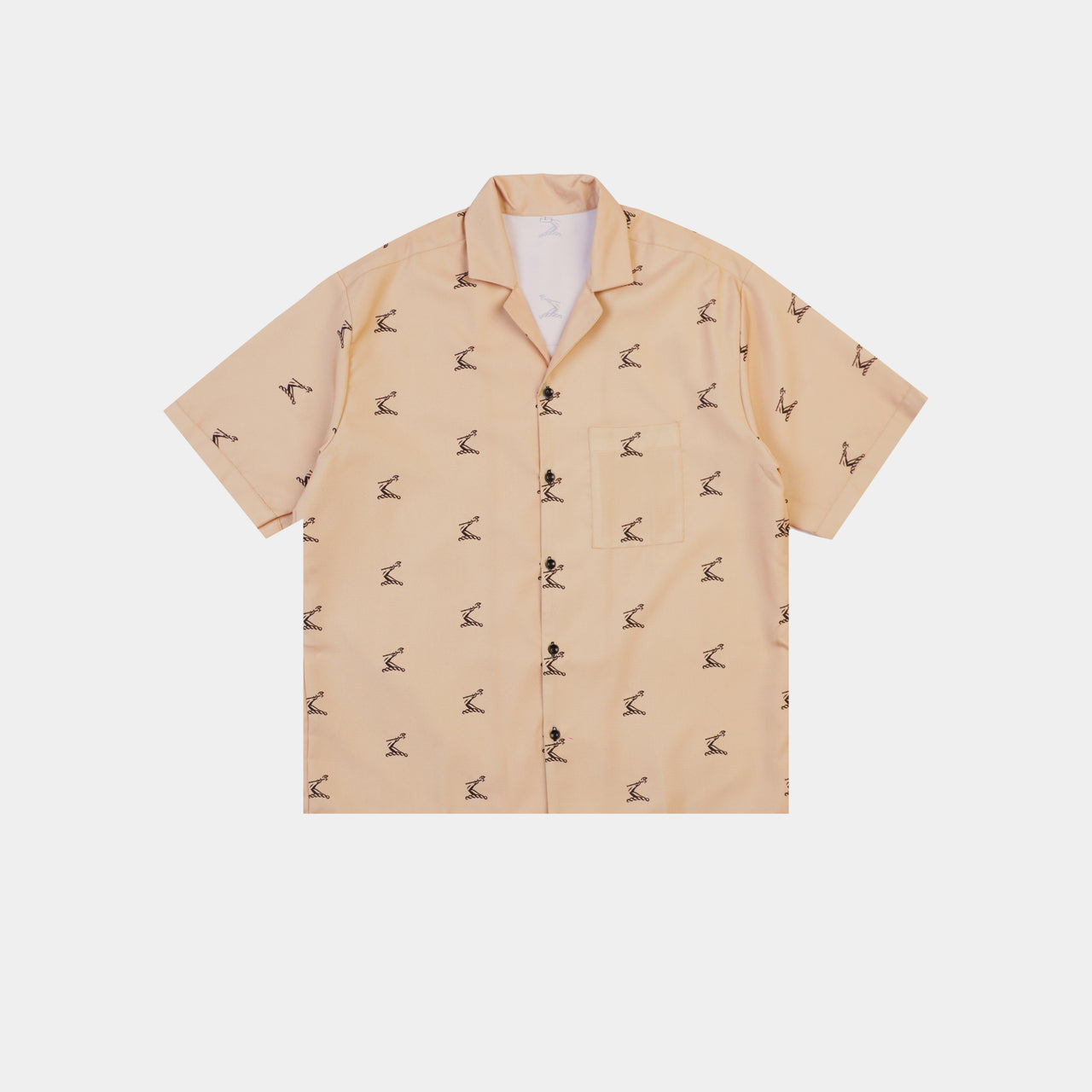 GOLD BUTTON-UP ALL OVER SHIRT