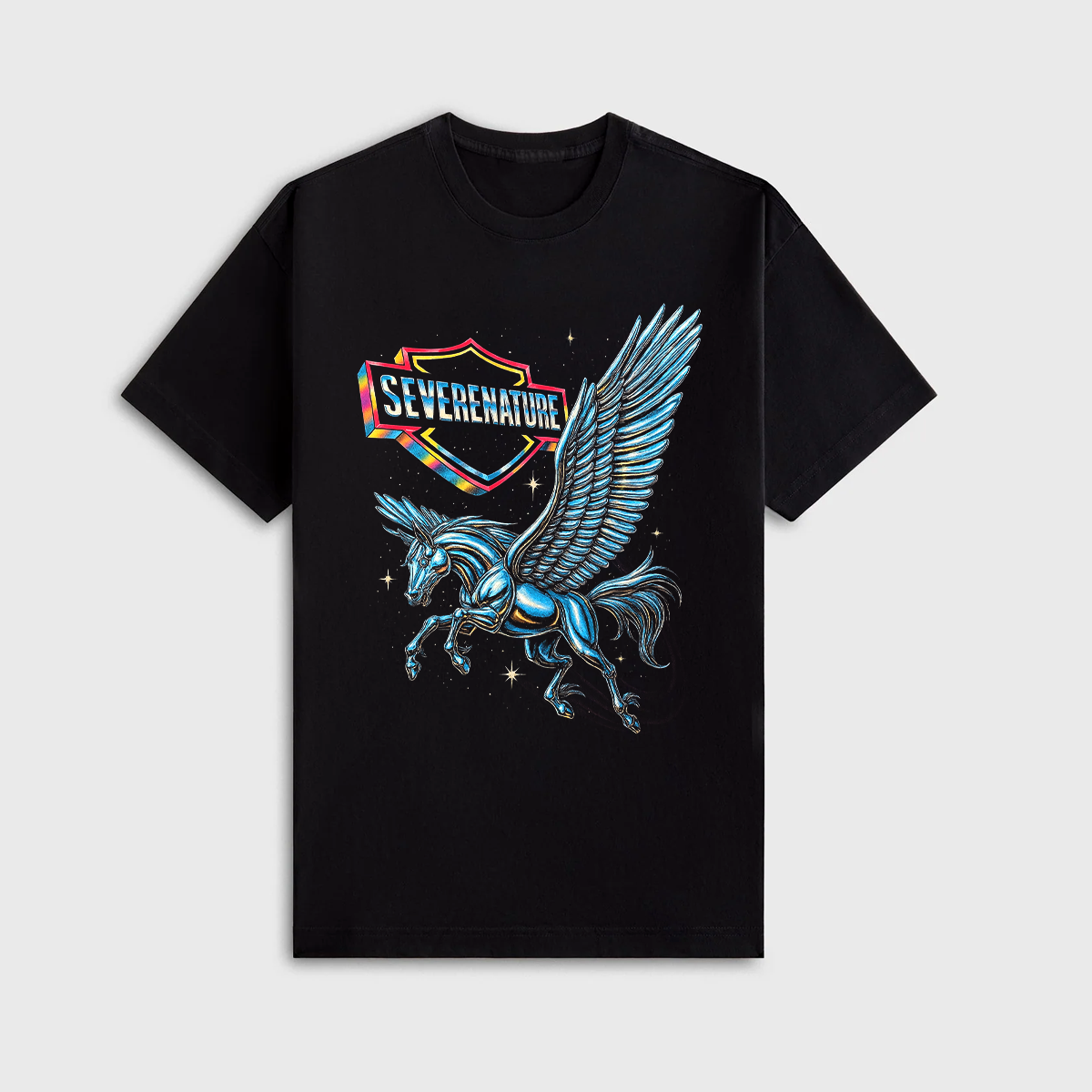 Black Reto Graphic T-shirt