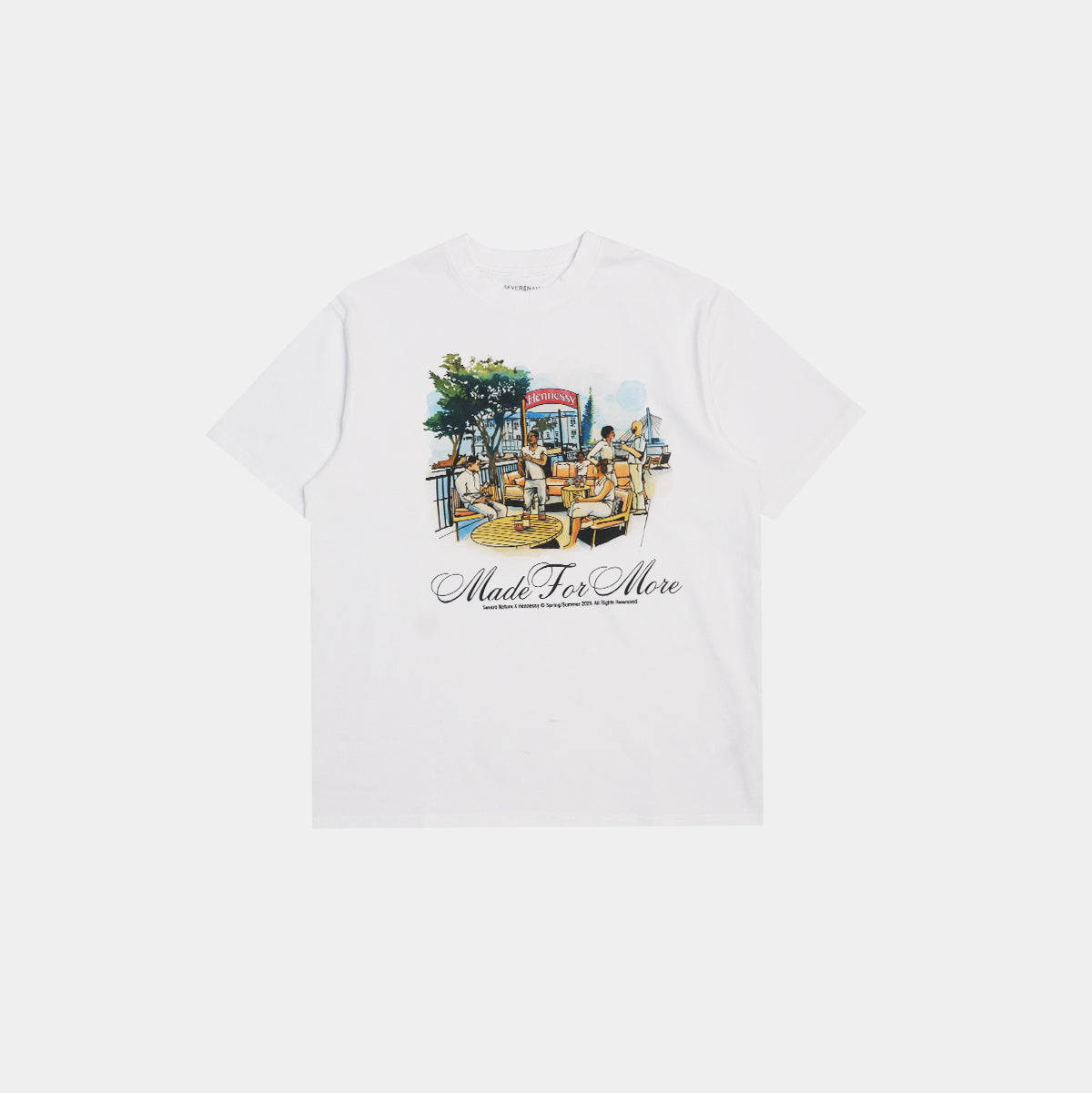 WHITE HENNESSY GRAPHIC T-SHIRT