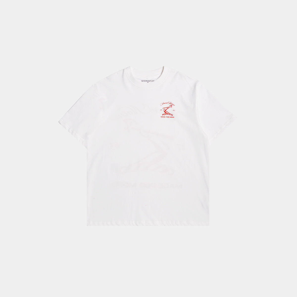 WHITE RED HENNESSY LOGO  T-SHIRT