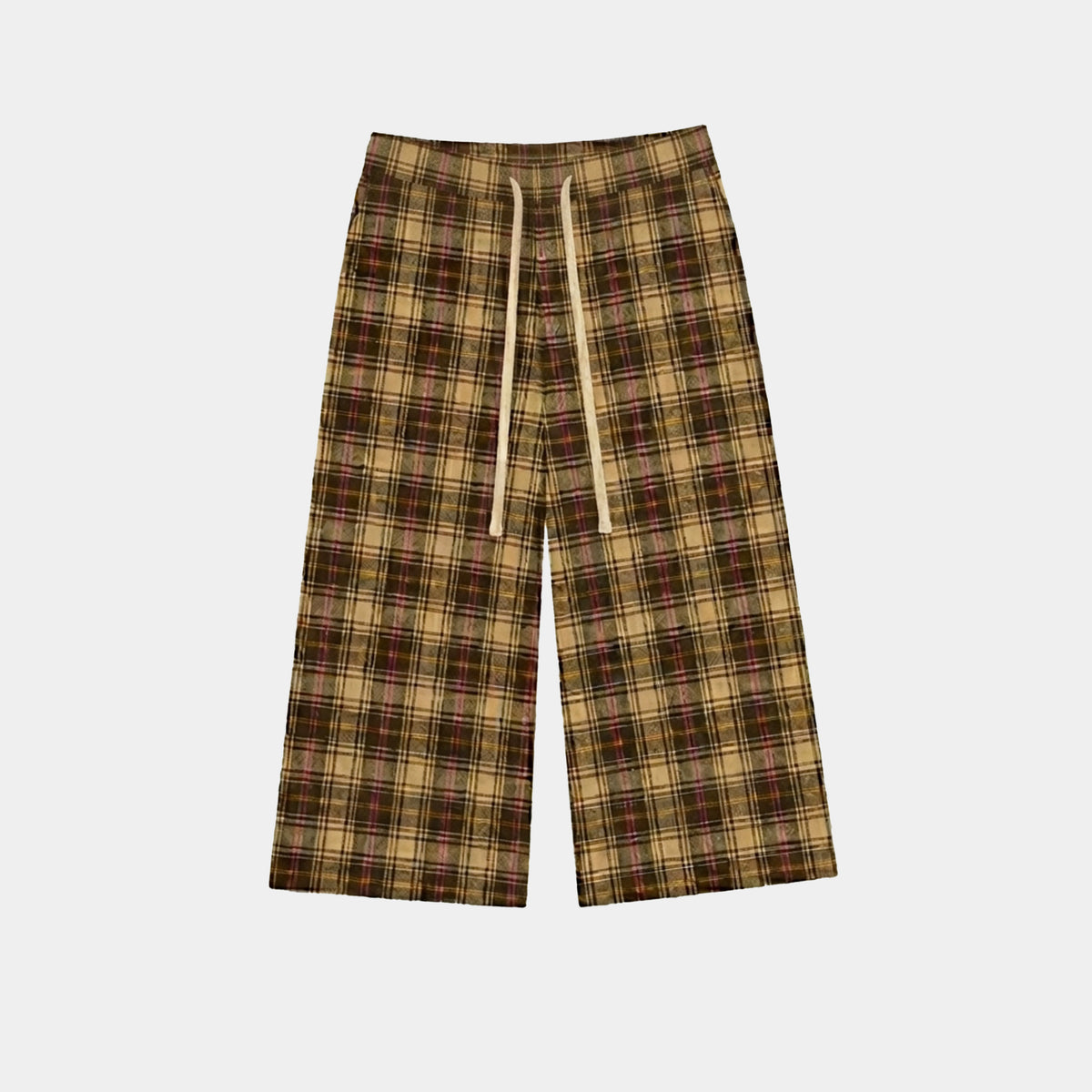 CREAM/PINK CHECKERED PANT