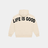 BEIGE LIFE IS GOOD HOODIE (Black)