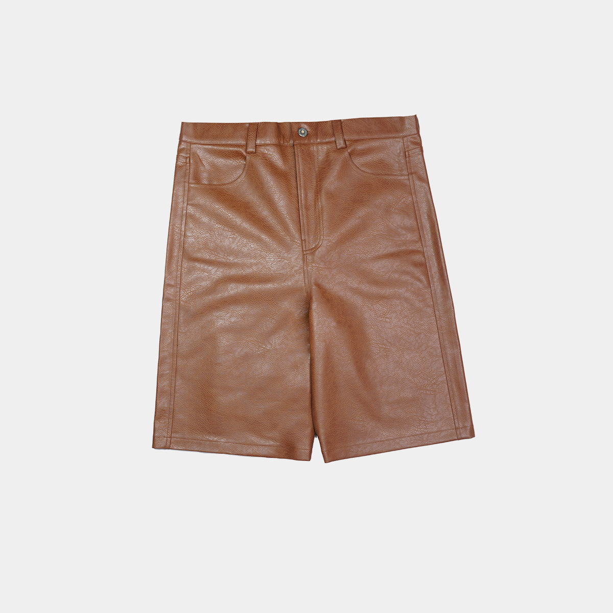 Brown leather Jorts