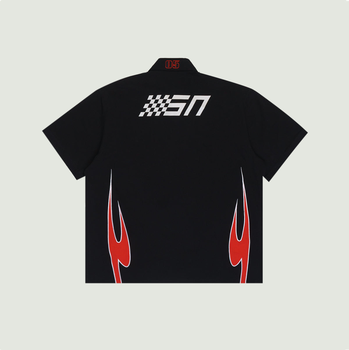 Racer Button-down black shirt