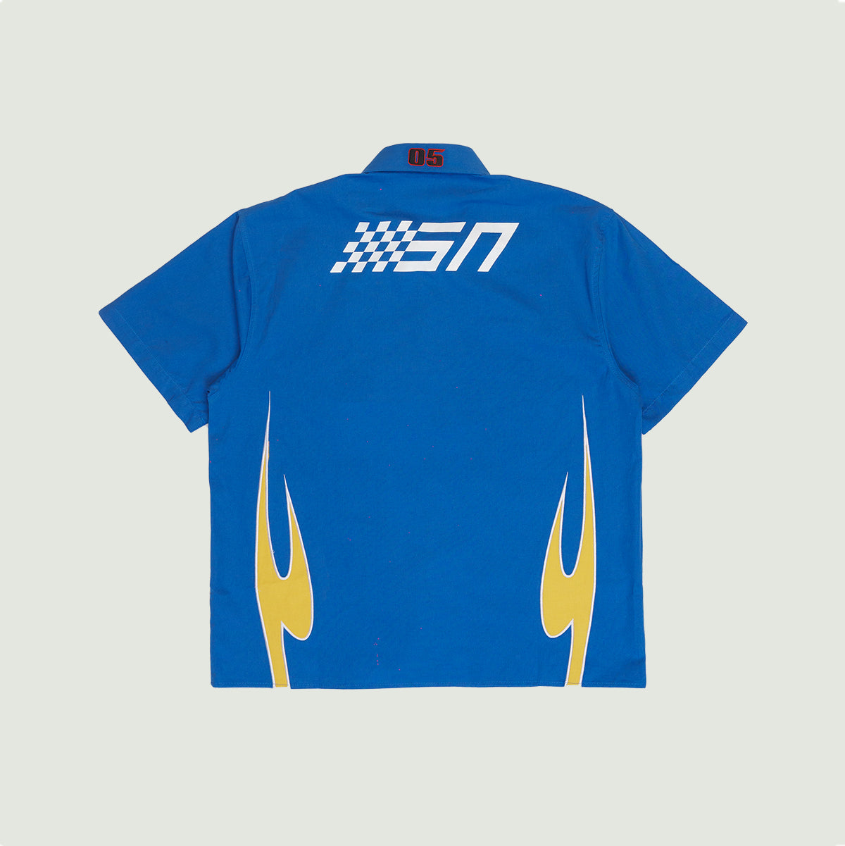 Racer Button-down blue shirt