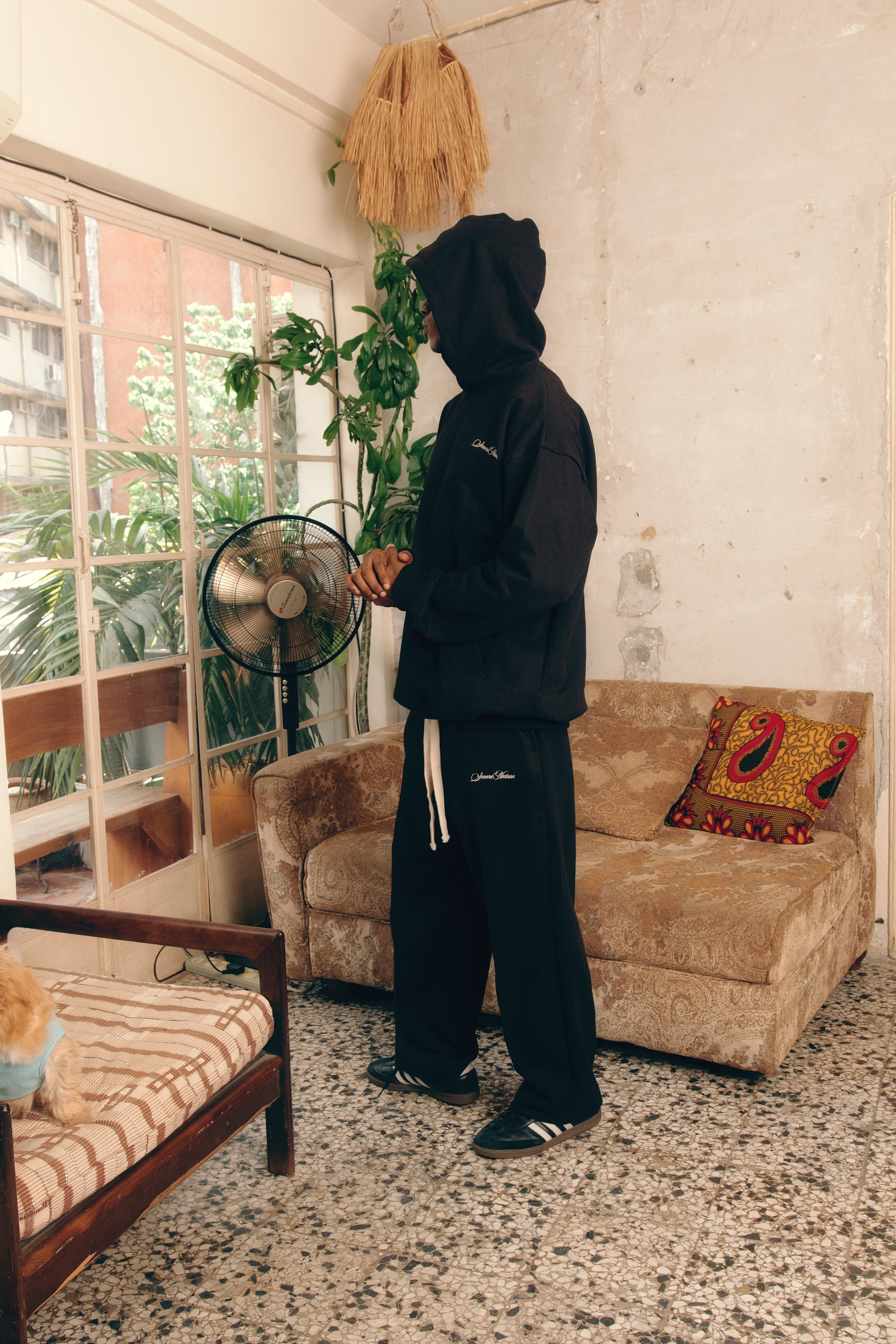 Neutral Black Logo Hoodie