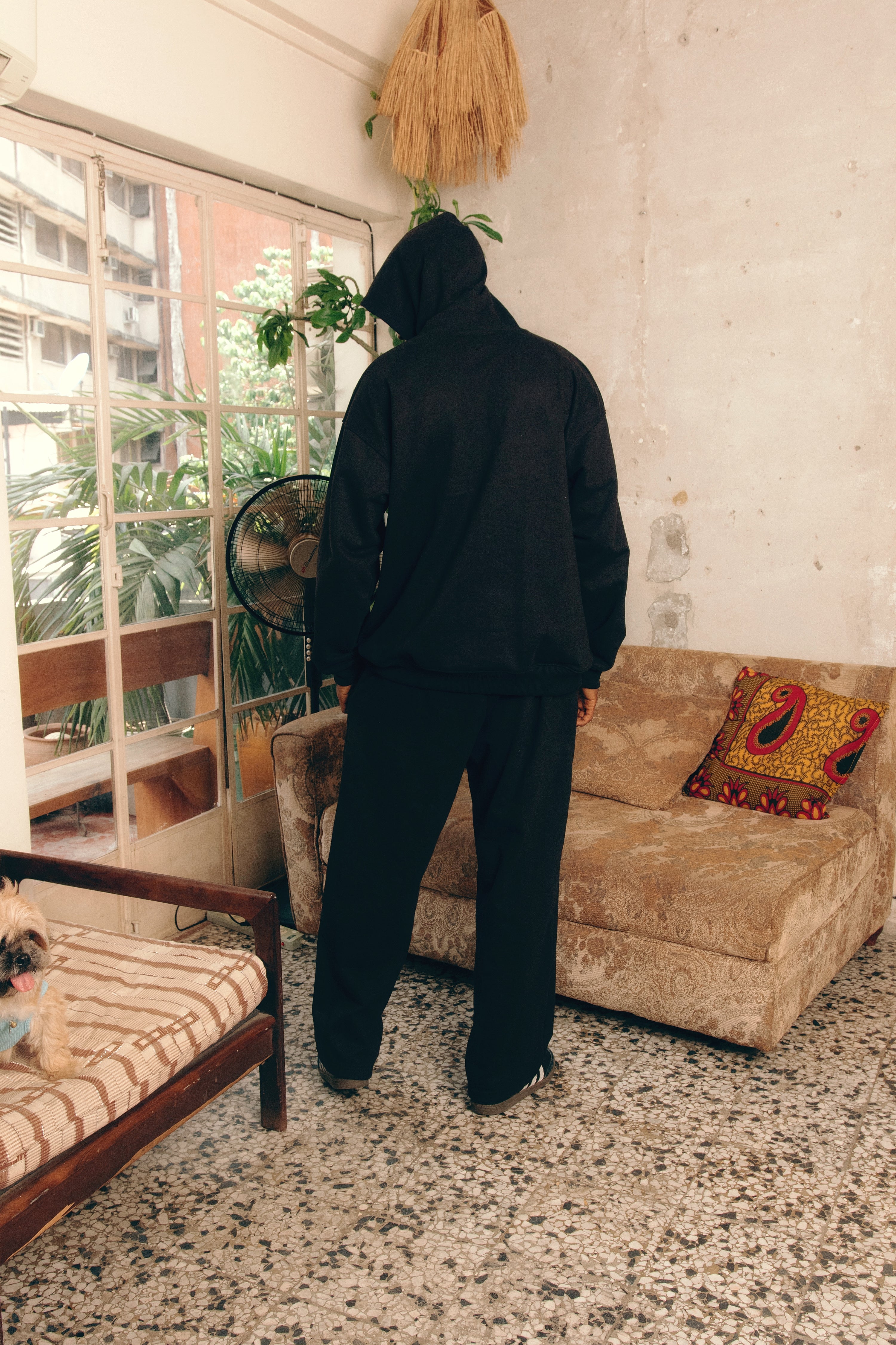 Neutral Black Logo Hoodie
