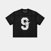 BLACK/WHITE MESH BASEBALL JERSEY