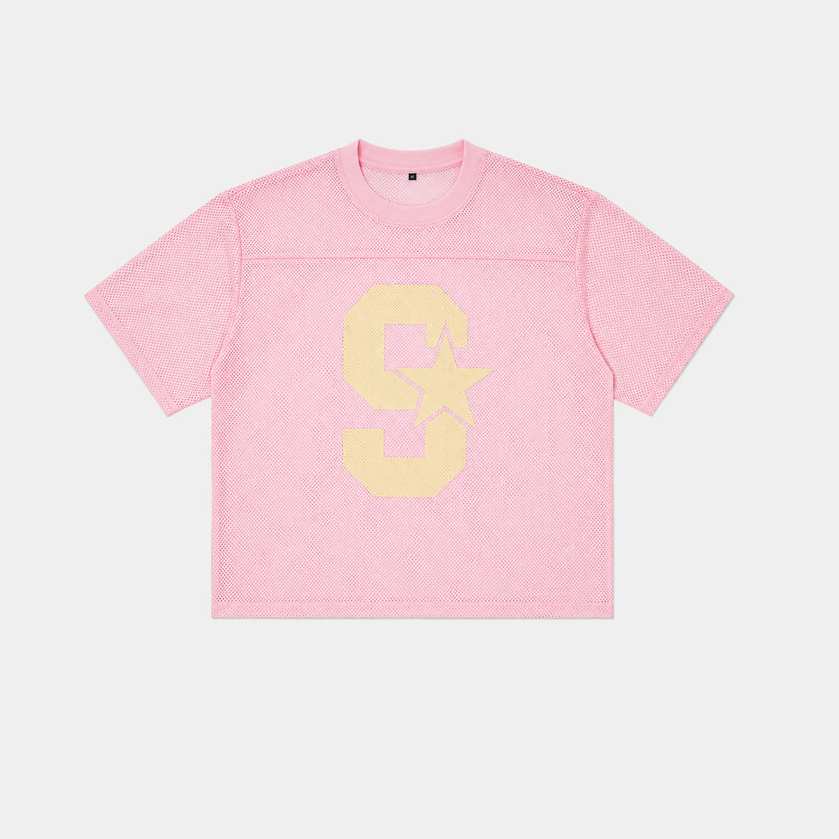 PINK MESH BASEBALL JERSEY