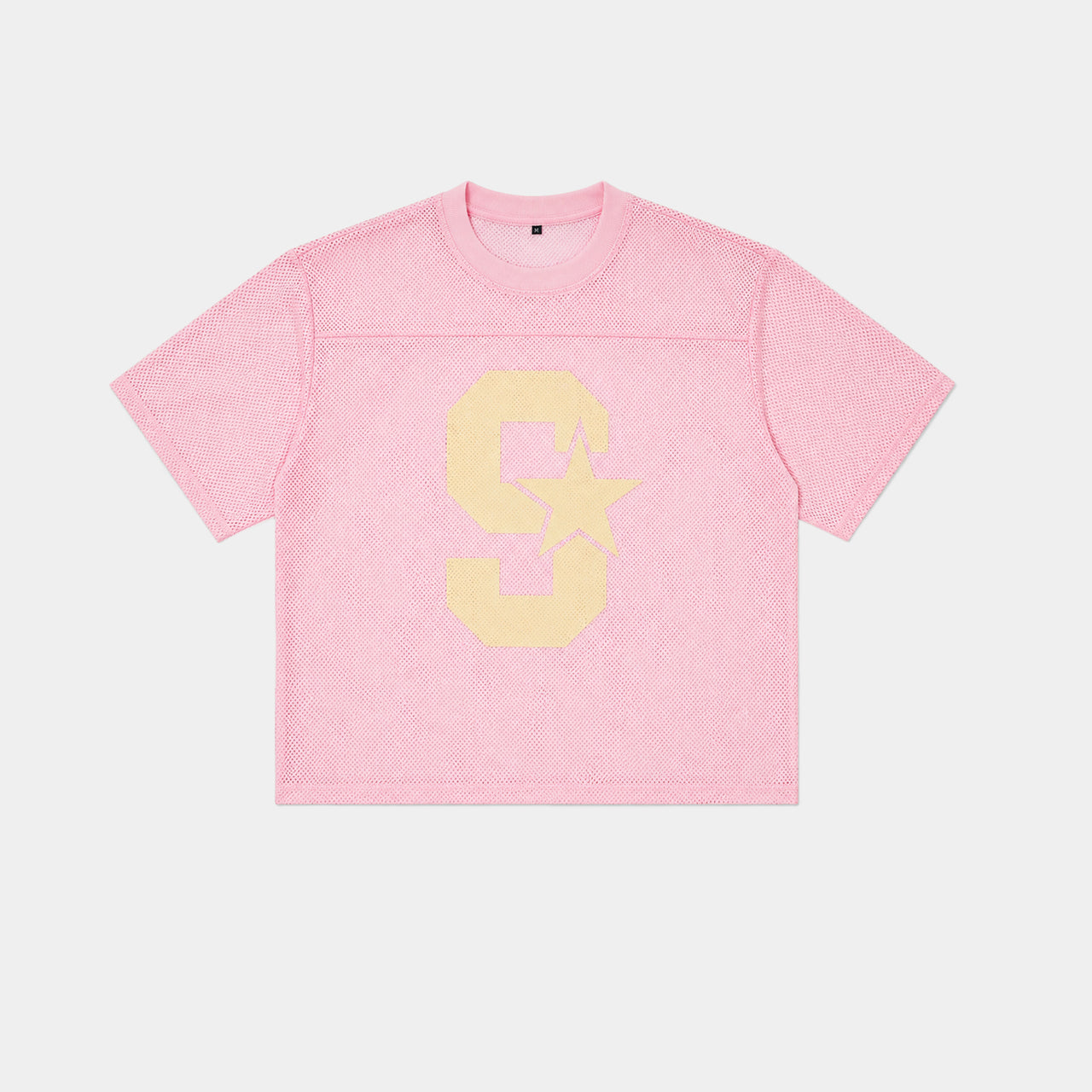 PINK MESH BASEBALL JERSEY