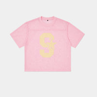 PINK MESH BASEBALL JERSEY