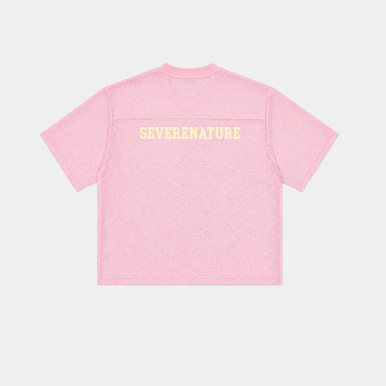 PINK MESH BASEBALL JERSEY