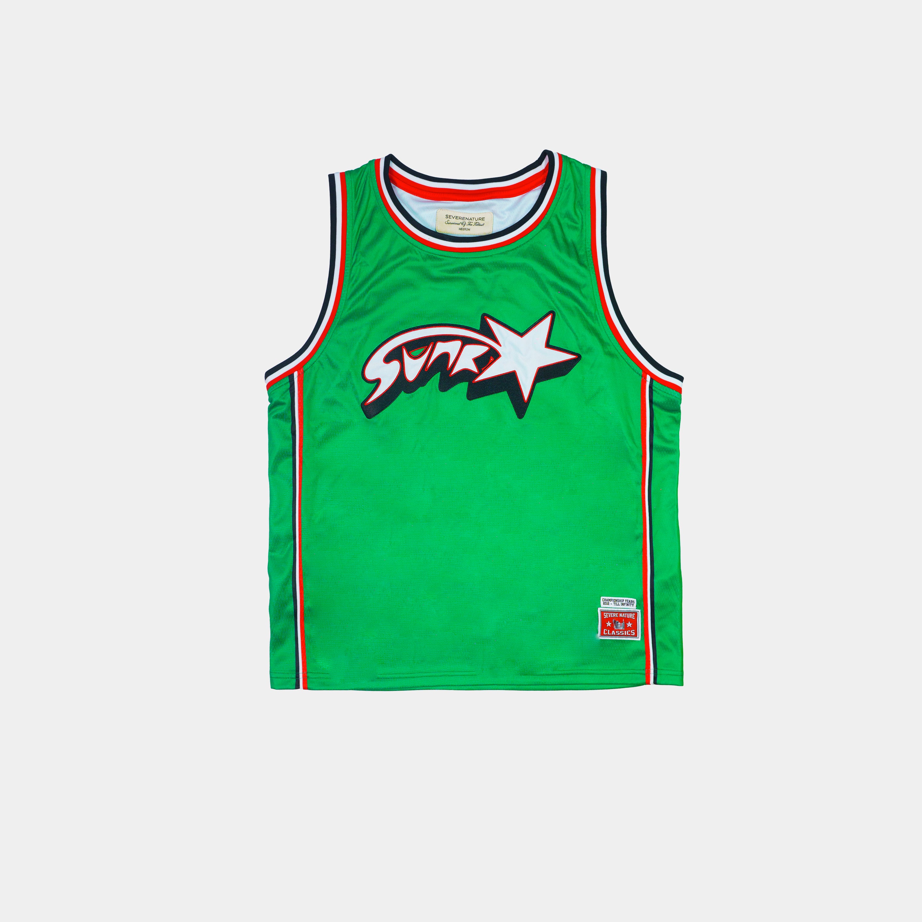 Green Survival Basketball Jersey