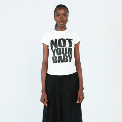 Not your baby tee (white)