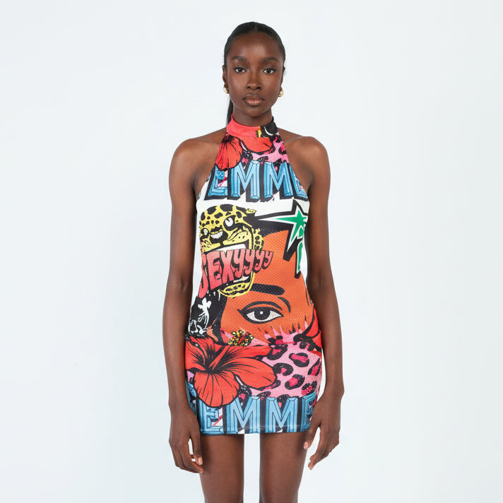 Femme Nature Graphic Dress XXL