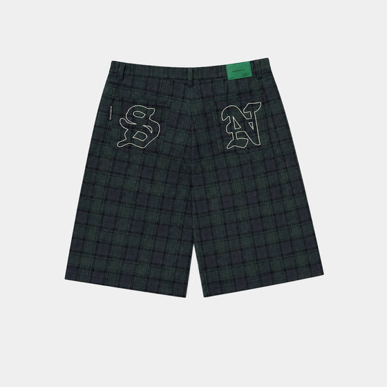 BLUE/GREEN CHECKERED JORT