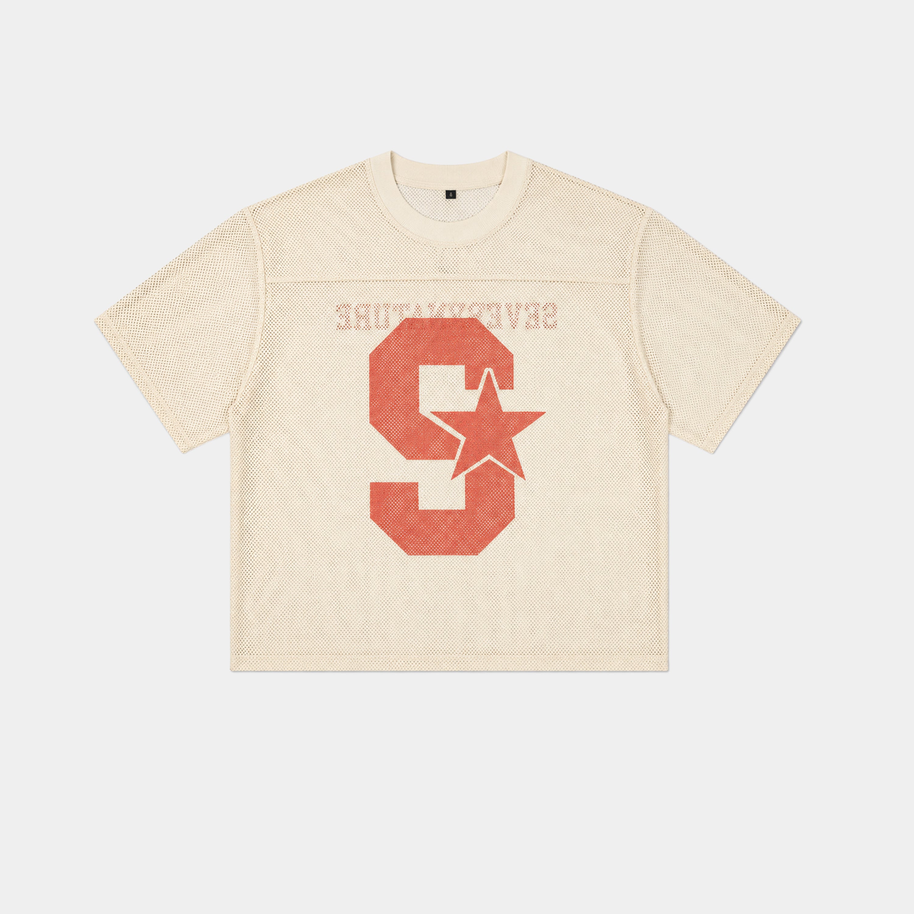 CREAM MESH BASEBALL JERSEY