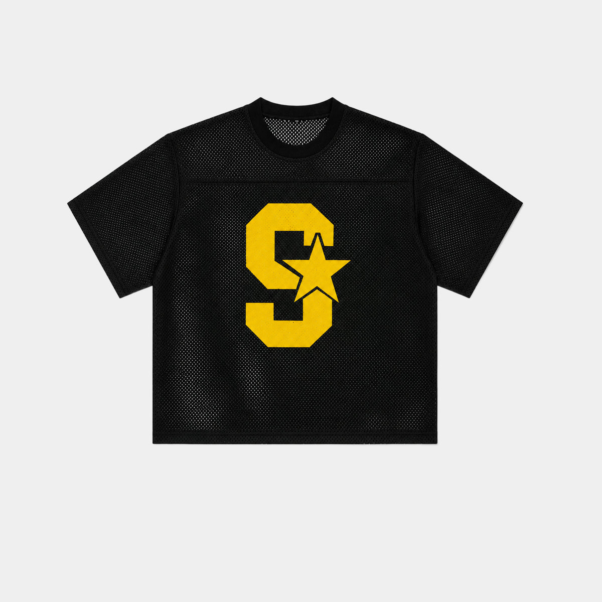 BLACK/YELLOW MESH BASEBALL JERSEY