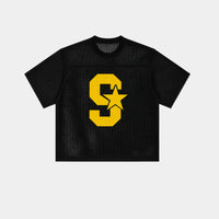 BLACK/YELLOW MESH BASEBALL JERSEY