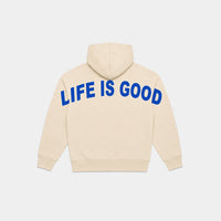 BEIGE LIFE IS GOOD HOODIE (Blue)