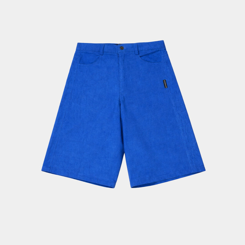 Blue Corduroy Jort