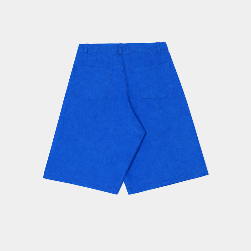 Blue Corduroy Jort