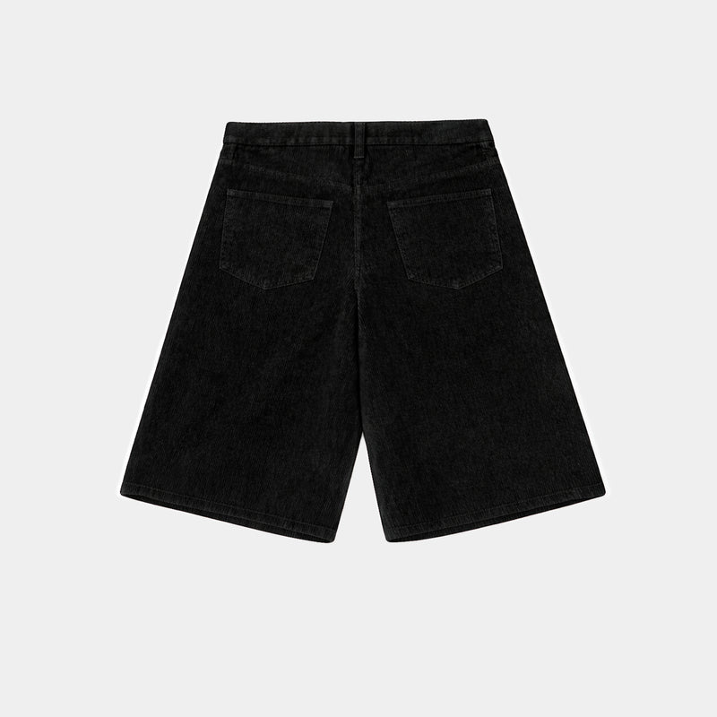 Black Corduroy Jort
