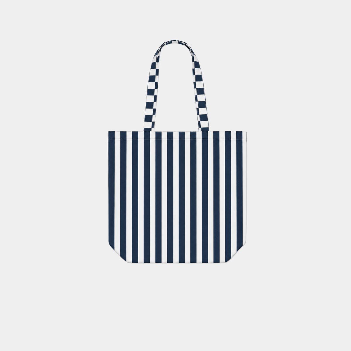 NAVY BLUE-WHITE STRIPE TOTE BAG