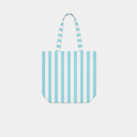 MINK GREEN/WHITE STRIPE TOTE BAG