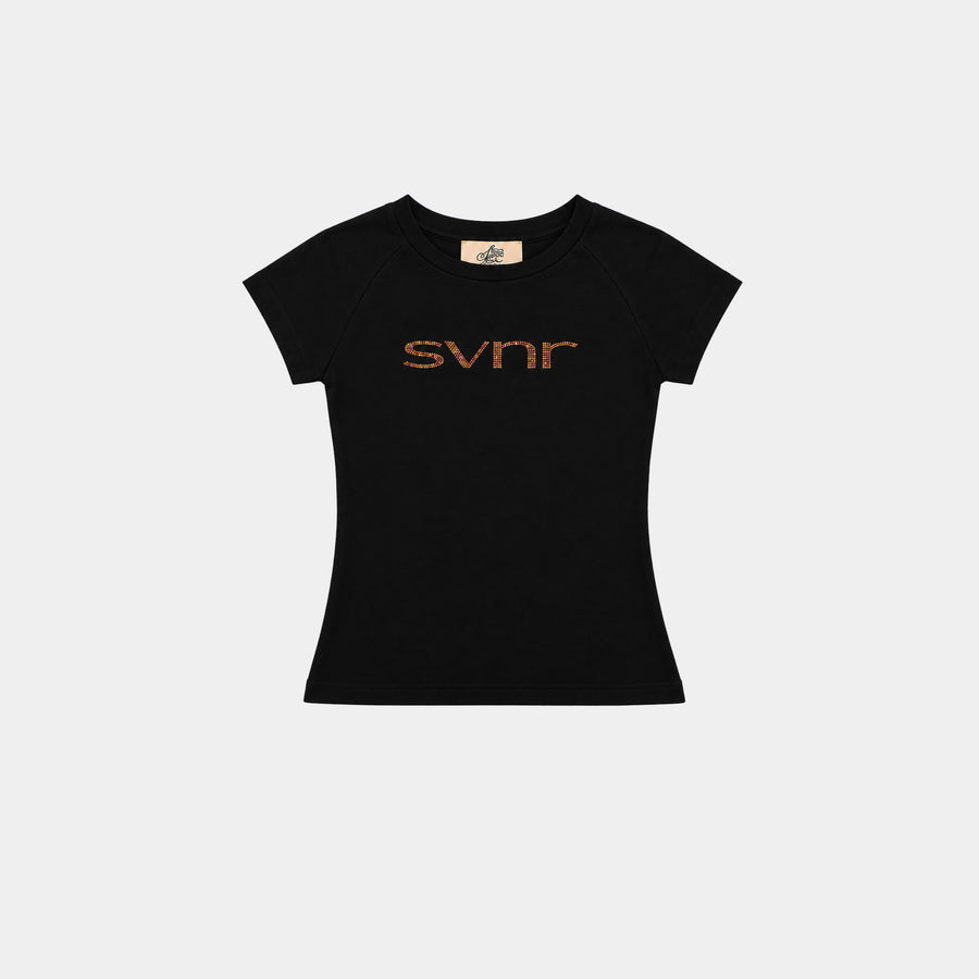 RAINBOW SVNR RHINESTONE BABY TEE