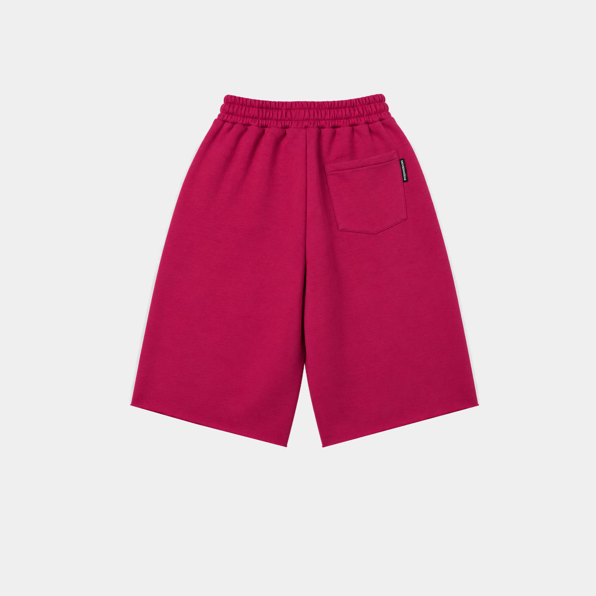HOT PINK/WHITE SWEAT JORT