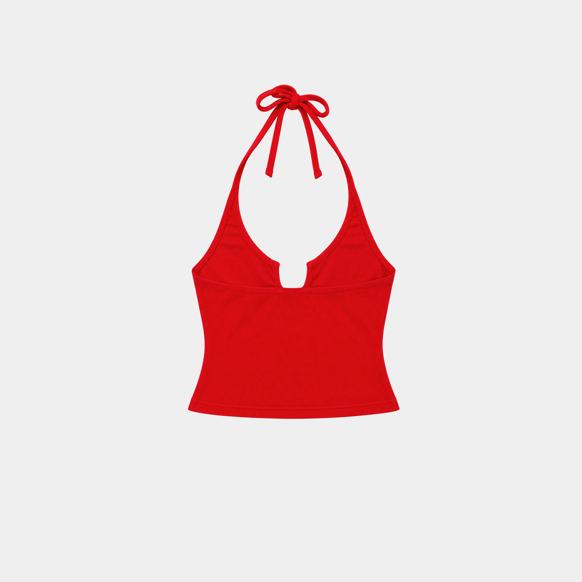 RED SVNR HALTER TANK TOP