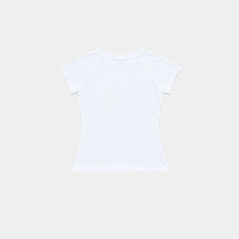 WHITE MASCOT BABY TEE