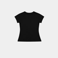 BLACK SVNR RHINESTONE BABY TEE