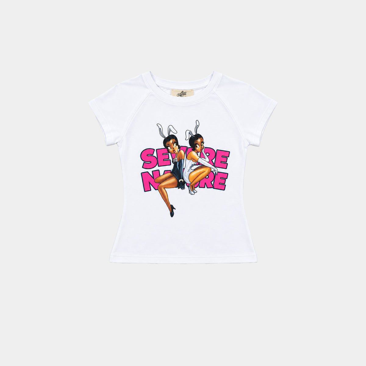 WHITE TWIN BABY TEE