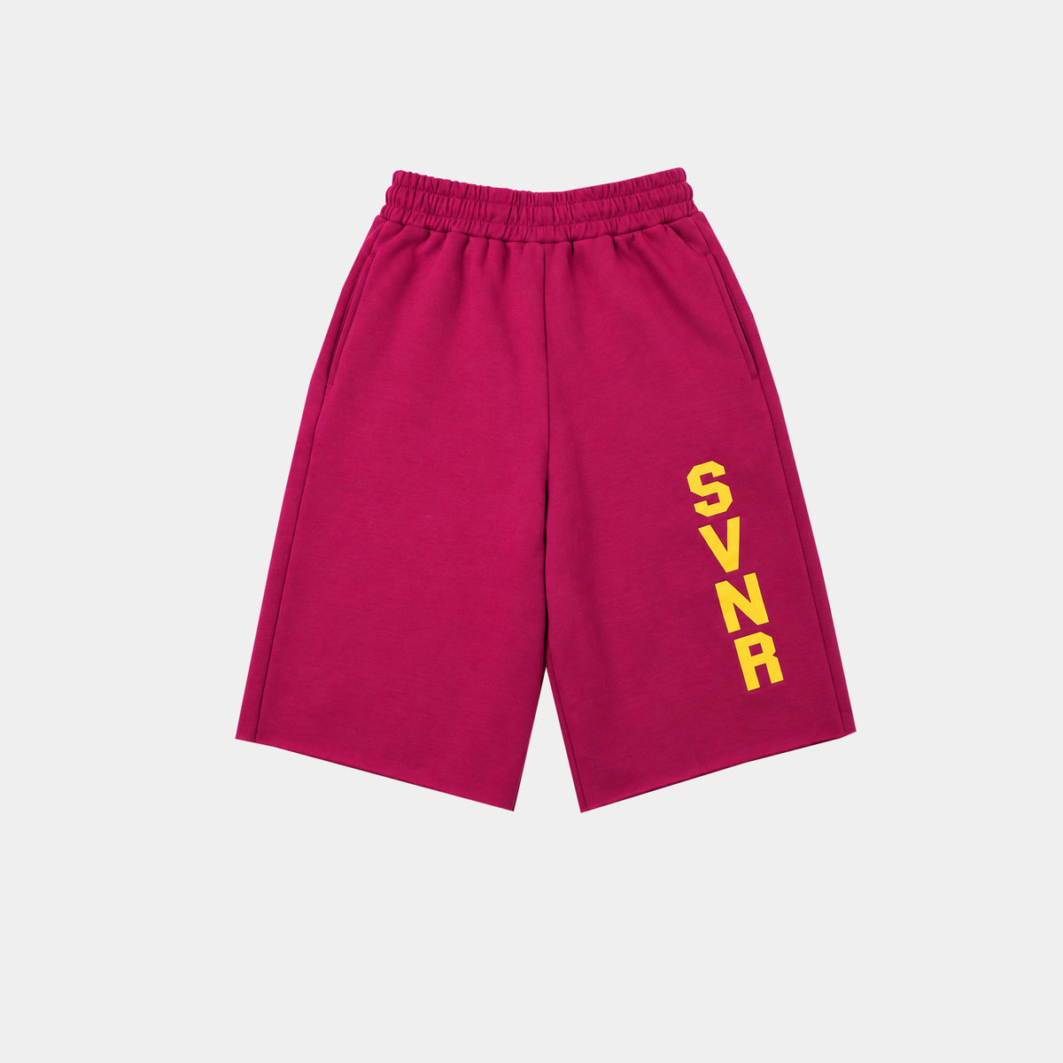 HOT PINK/YELLOW SWEAT JORT