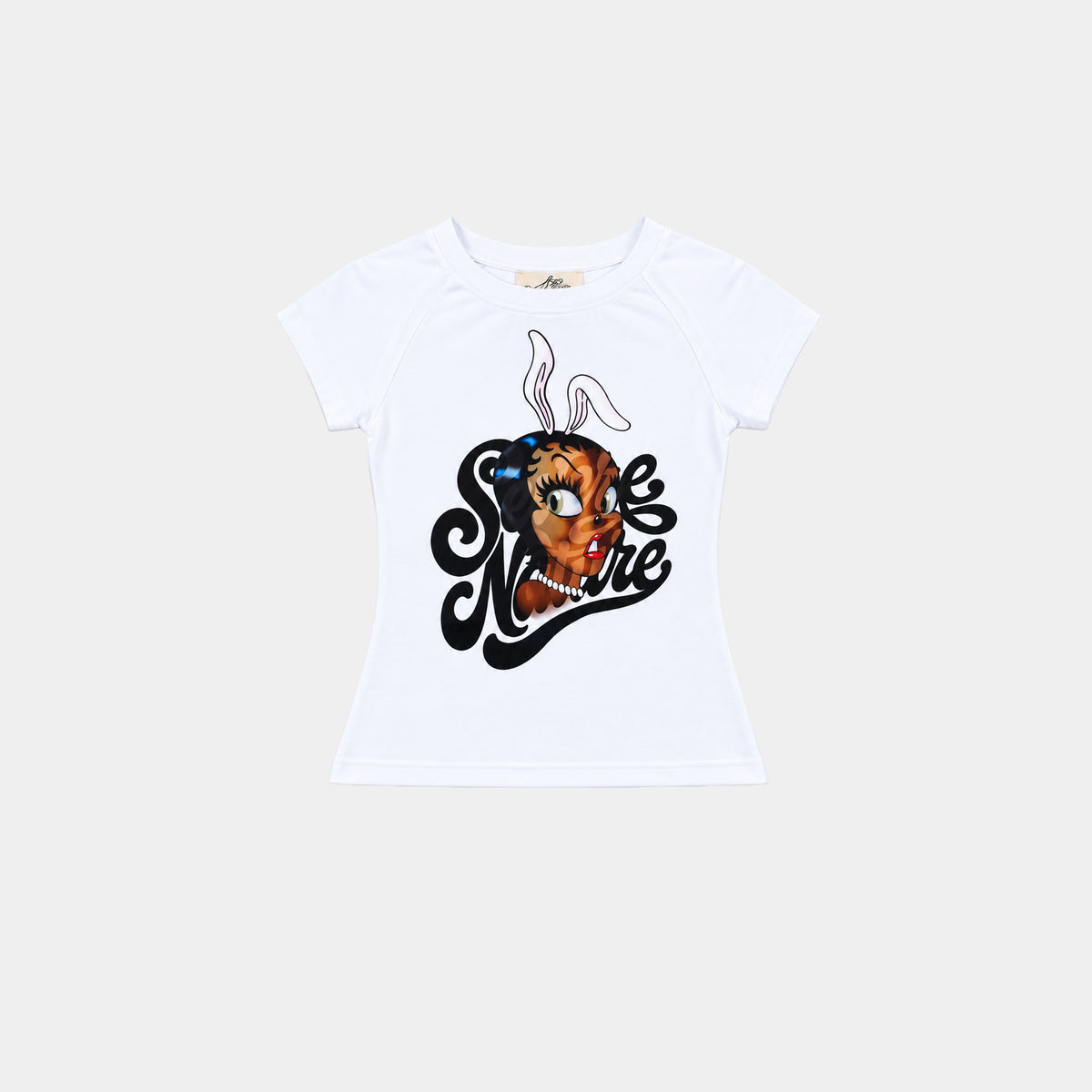 WHITE MASCOT BABY TEE