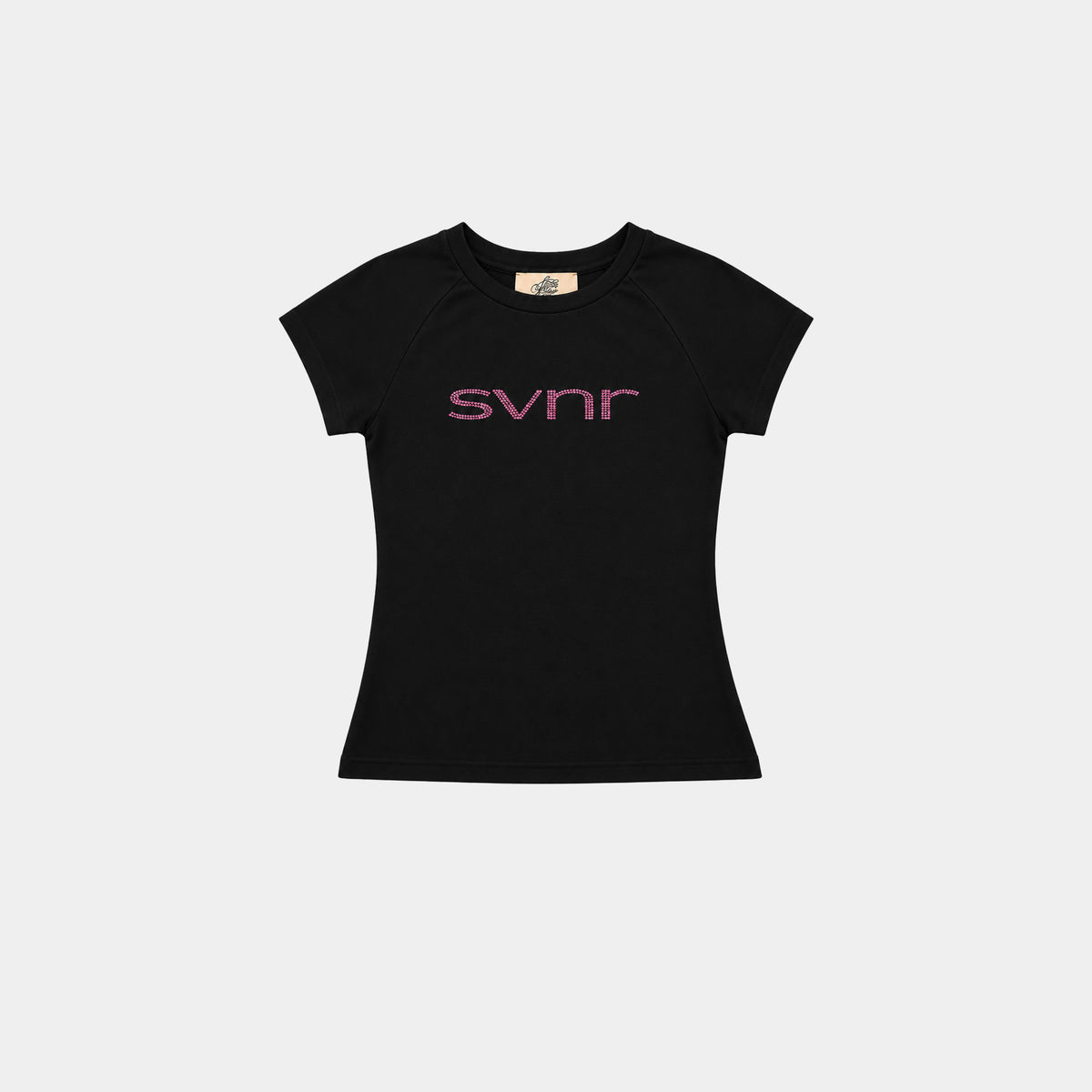 PINK SVNR RHINESTONE BABY TEE