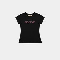 PINK SVNR RHINESTONE BABY TEE