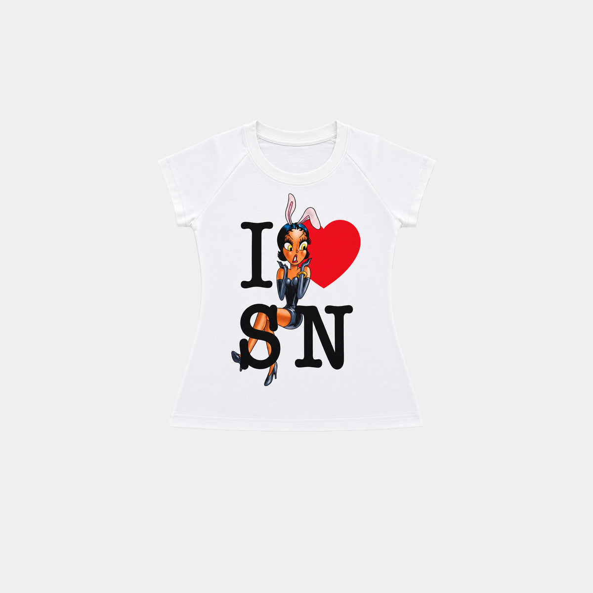 WHITE HEARTS SN BABY TEE