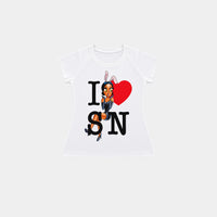 WHITE HEARTS SN BABY TEE