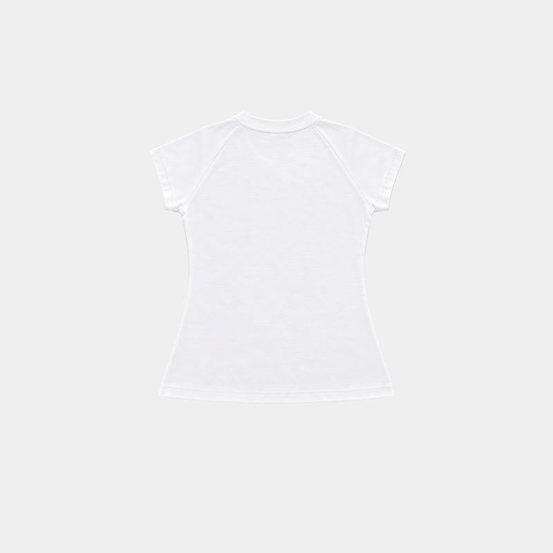 WHITE HEARTS SN BABY TEE
