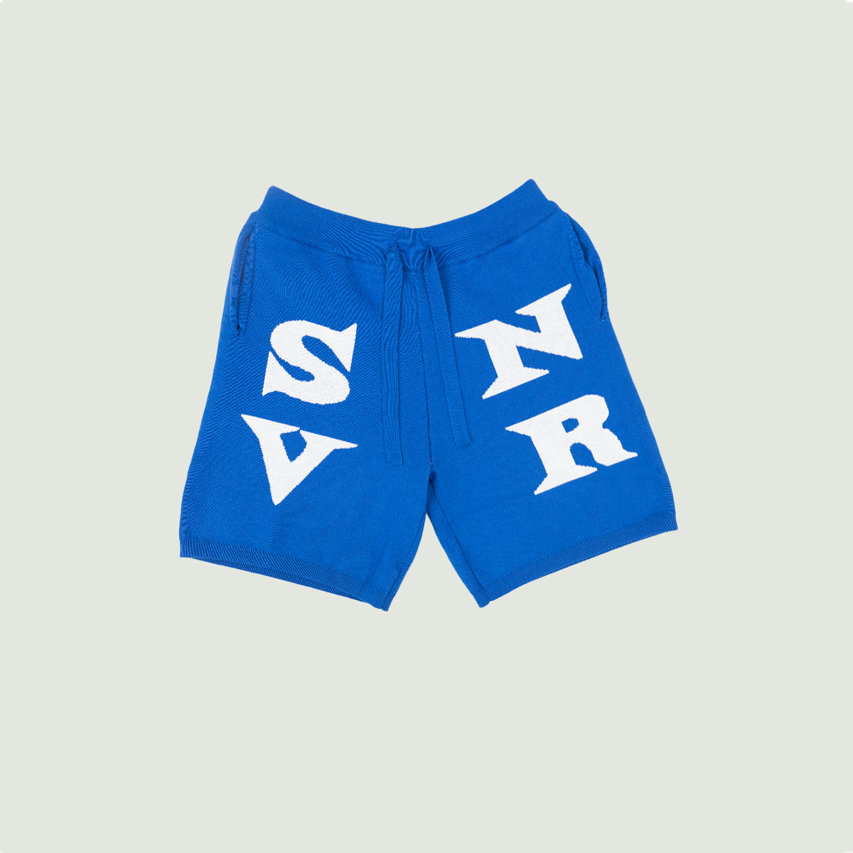 S STAR KNITTED SHORTS (BLUE)